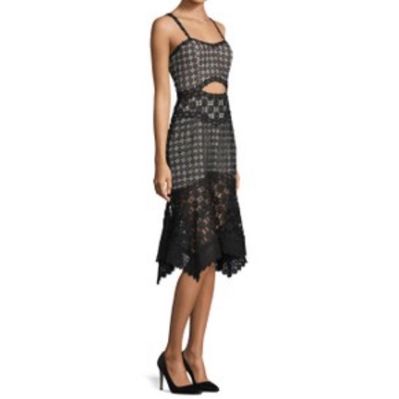 Alice + Olivia Black Lace Tamica Dress‎ NWT Sz. 8 - Picture 2 of 13